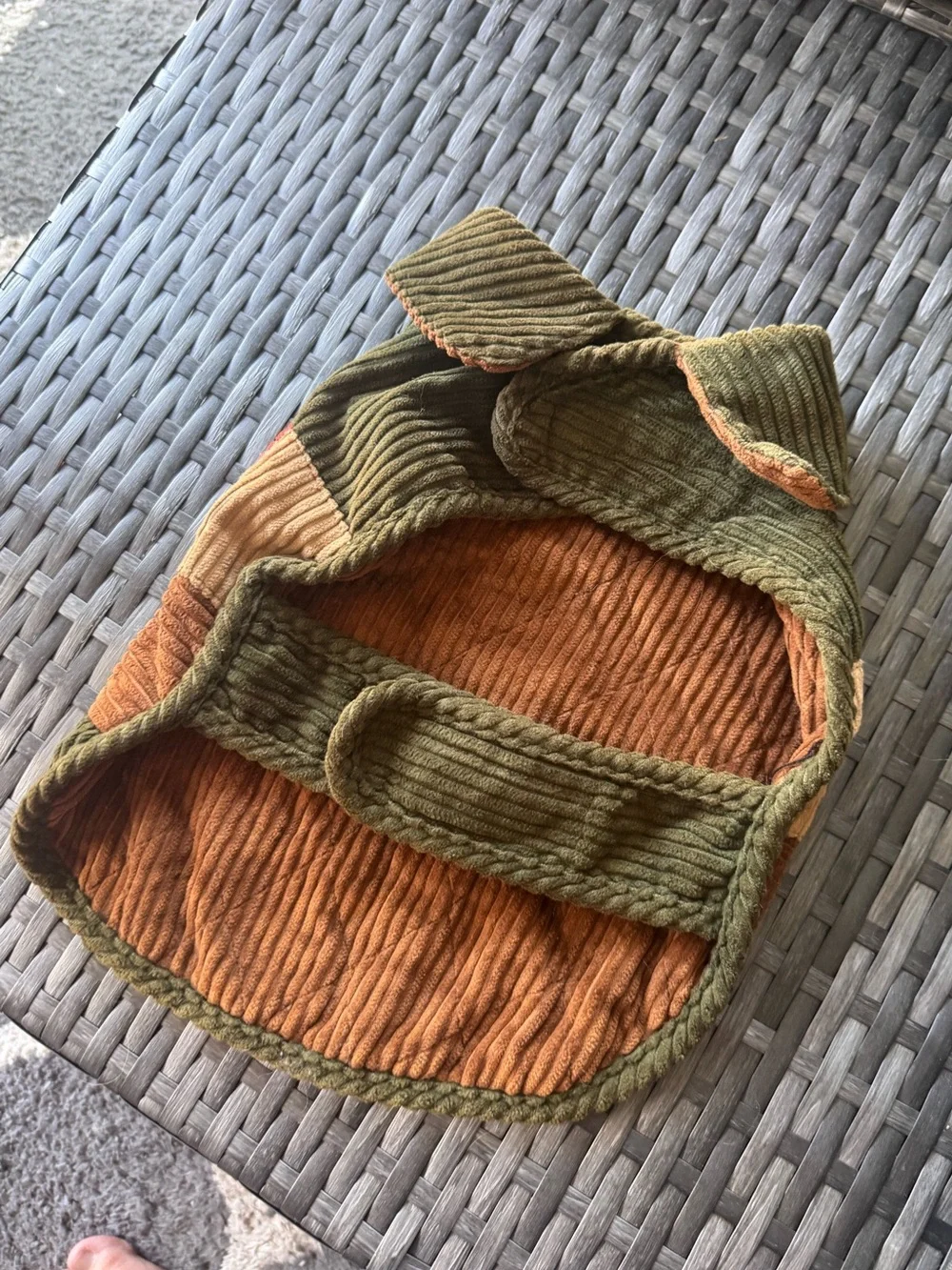 WOOLRICH Patchwork Corduroy Small Dog Outfit